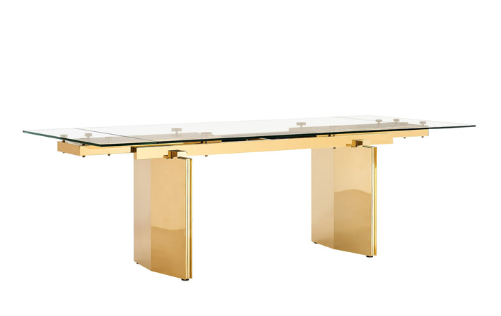 Nassim - Glam Glass Extendable Dining Table