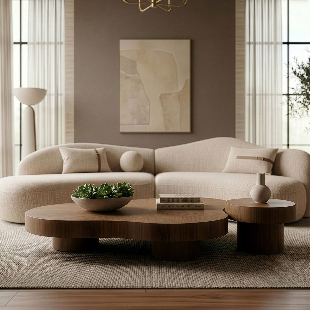 Larch - Modern Walnut Nesting Table Set