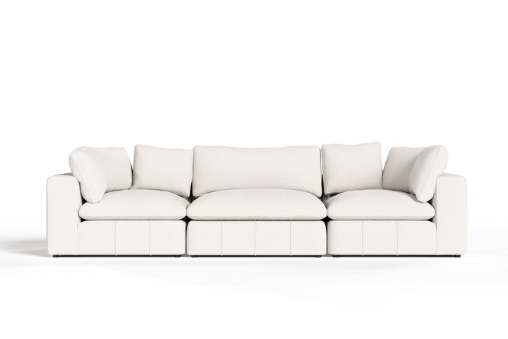Vicki - Modern Off-White Fabric Modular Sectional-3-Piece Sectional