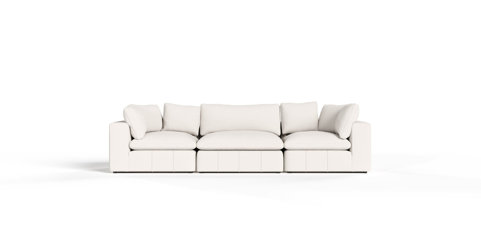 Vicki - Modern Off-White Fabric Modular Sectional