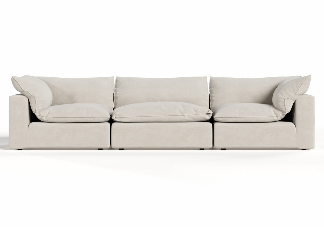 Garman - Modern Light Grey Modular Sectional Sofa-3-Piece Sectional