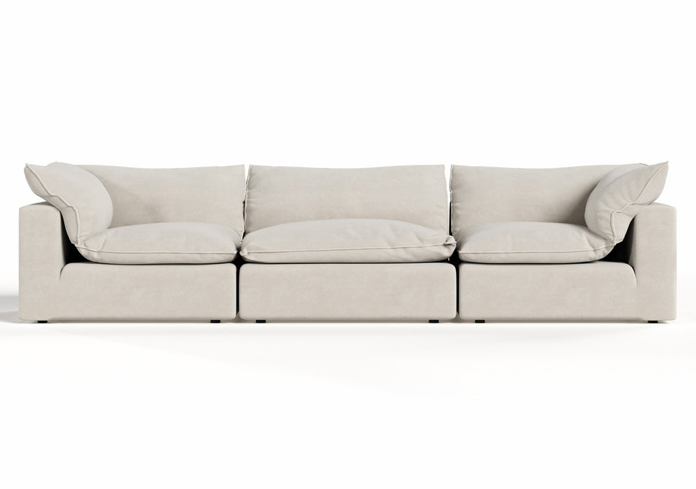 Garman - Modern Light Grey Modular Sectional Sofa-3-Piece Sectional