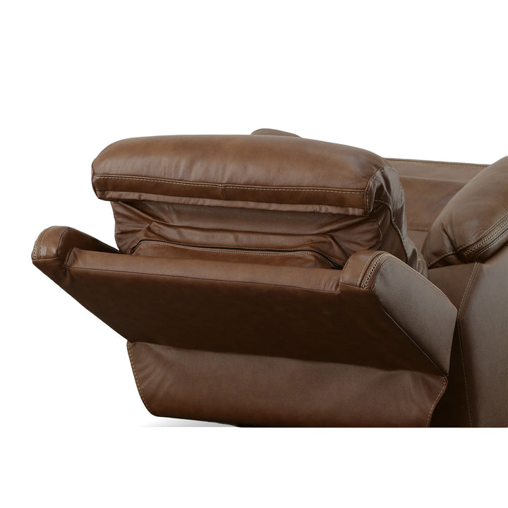 Jackson Leather Power Recliner with Power Headrest in Whiskey