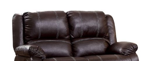 Zuriel - Synthetic Leather Recliner Loveseat - Brown
