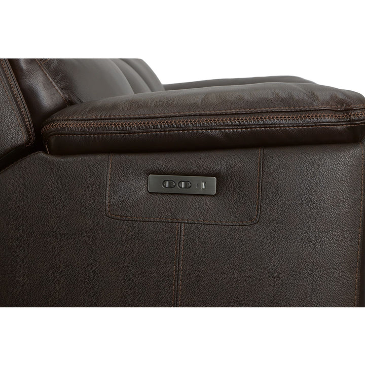 Flexsteel 1759-62PH-20270 Jackson  Power Reclining Sofa With Power Headrests  Dark Brown