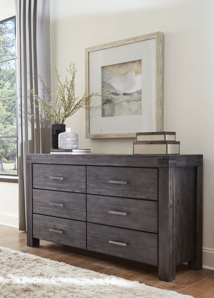 Modus Furniture 3Ft382A Meadow Six Drawer Solid Wood Dresser In Graphite 2024