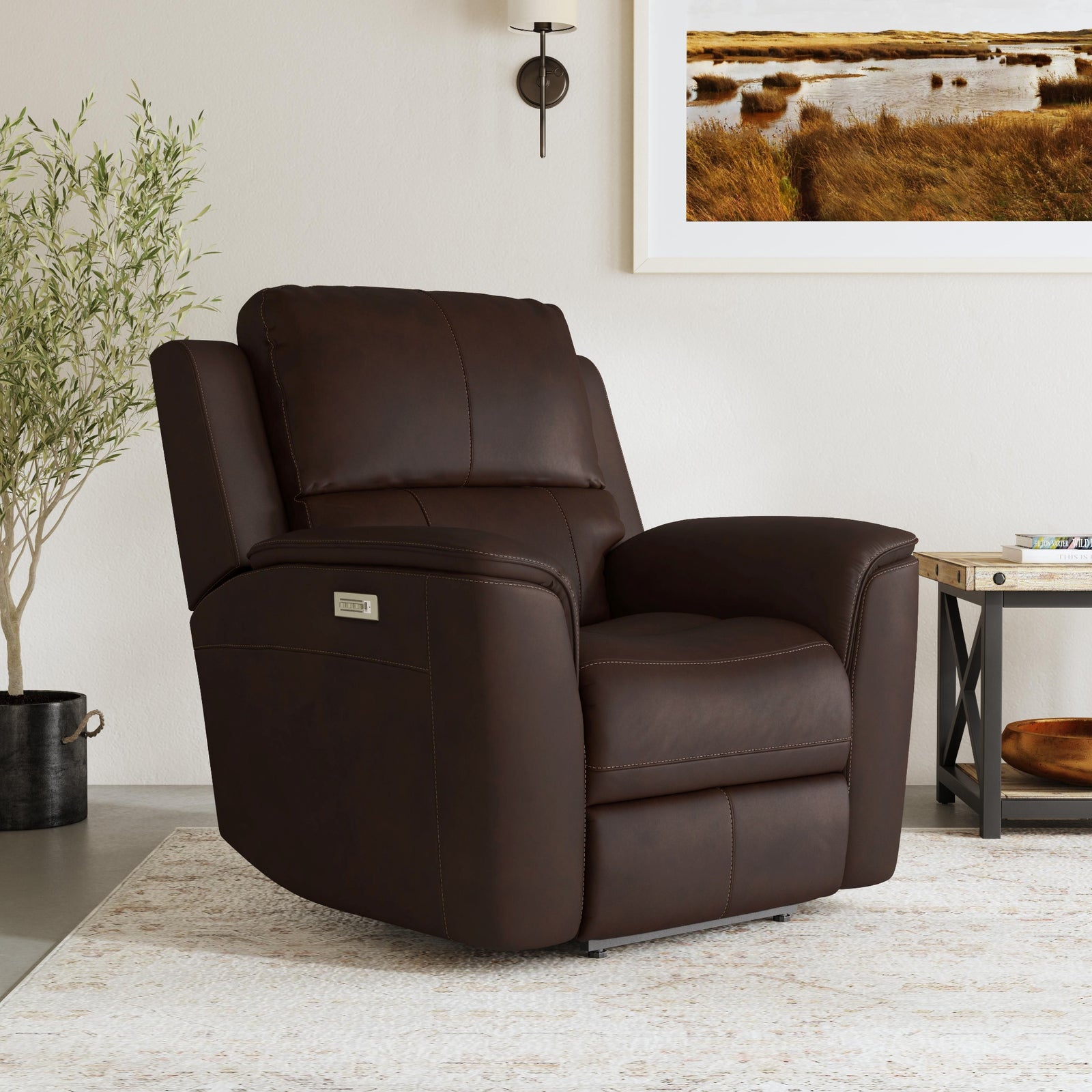 flexsteel-1041-50ph-94671-henry-power-recliner-with-power-headrest-lumbar-burnt-umber