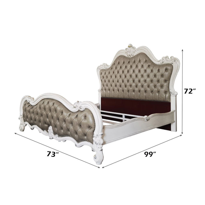 versailles-ii-queen-bed-vintage-gray-synthetic-leather-bone-white