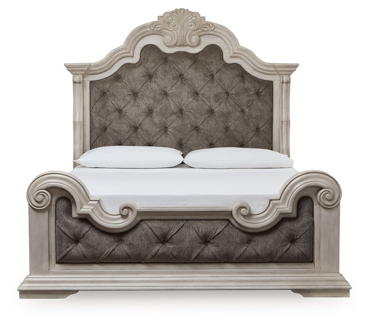 Bruchandi - King Upholstered Panel Bed - Antique White by Ashley Furniture product image