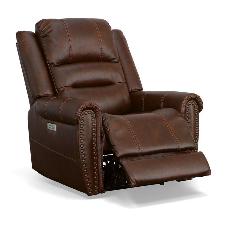 Oscar Fabric Power Recliner with Power Headrest in Pumpernickel