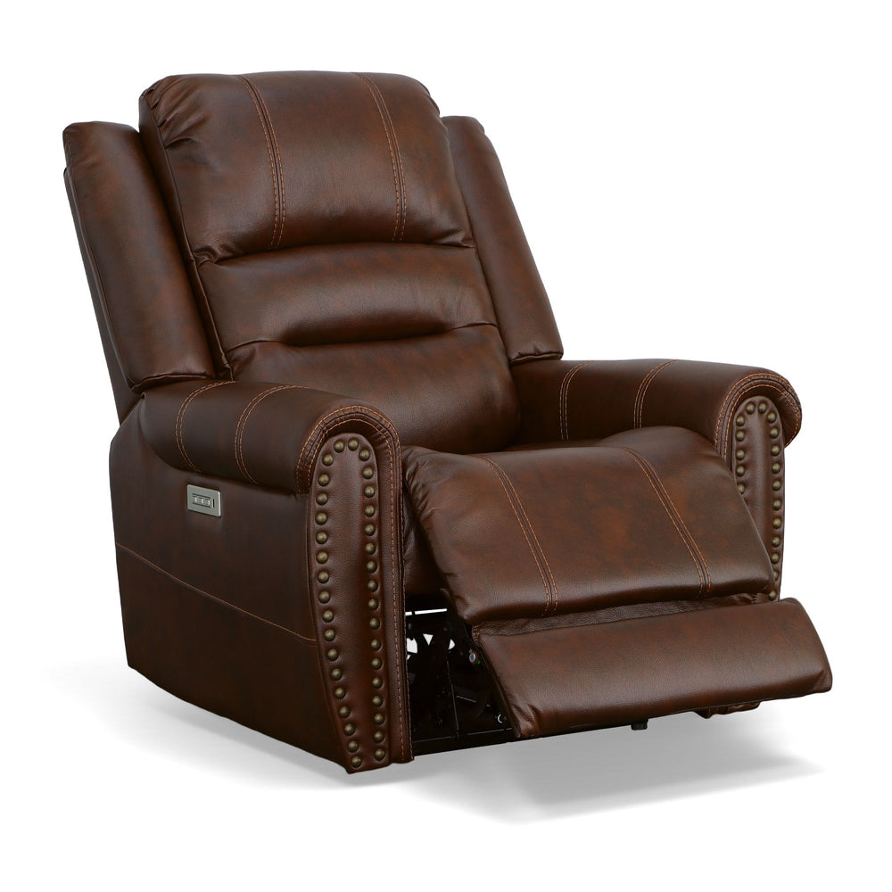 Oscar Fabric Power Recliner with Power Headrest in Pumpernickel