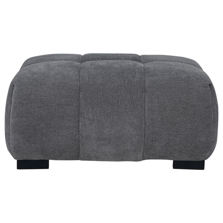 Octavia - Upholstered Rectangular Ottoman - Charcoal Gray