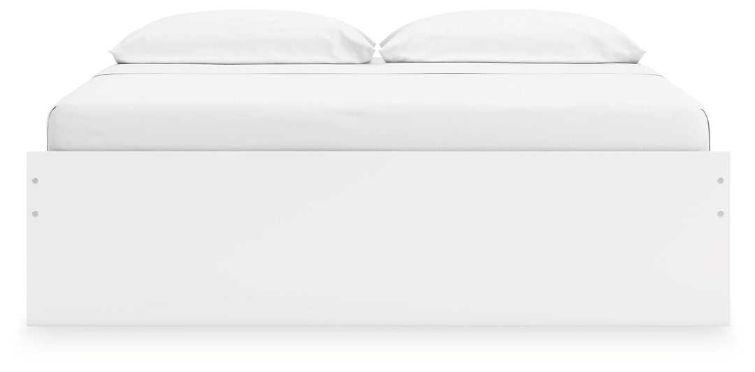 Onita - King Platform Bed With 1 Side Storage - White by Ashley Furniture product image