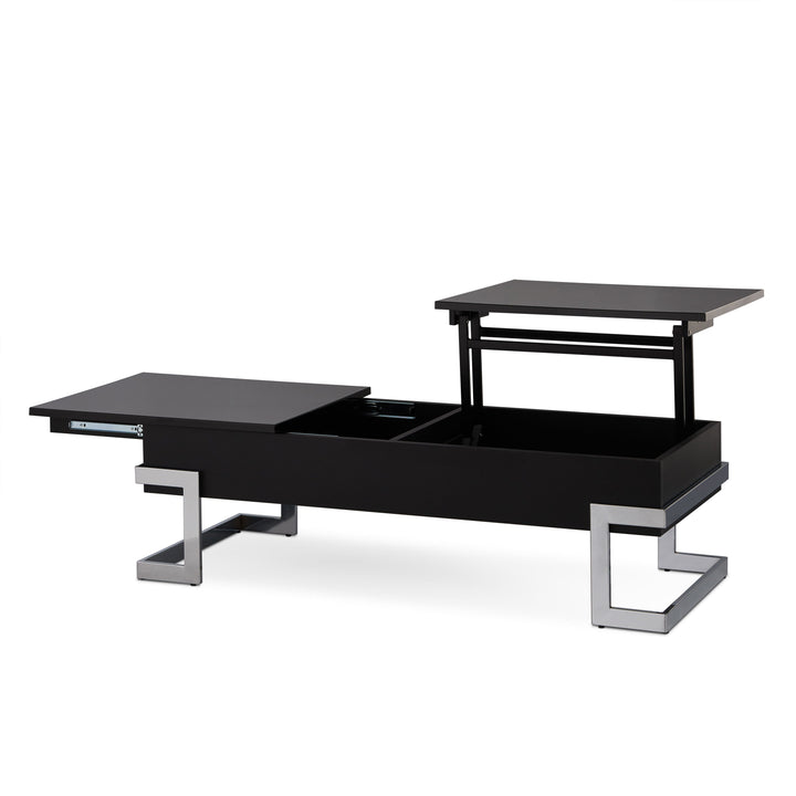 Calmam - High Gloss Coffee Table With Lift Top - Black