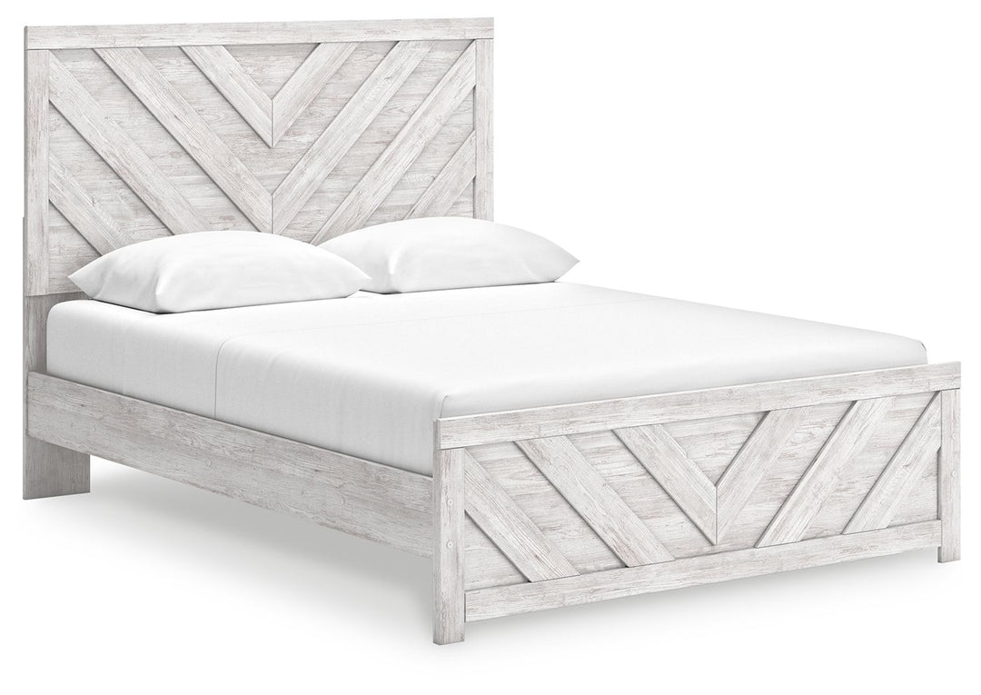 Cayboni - Queen Panel Bed - Whitewash by Ashley Furniture product image