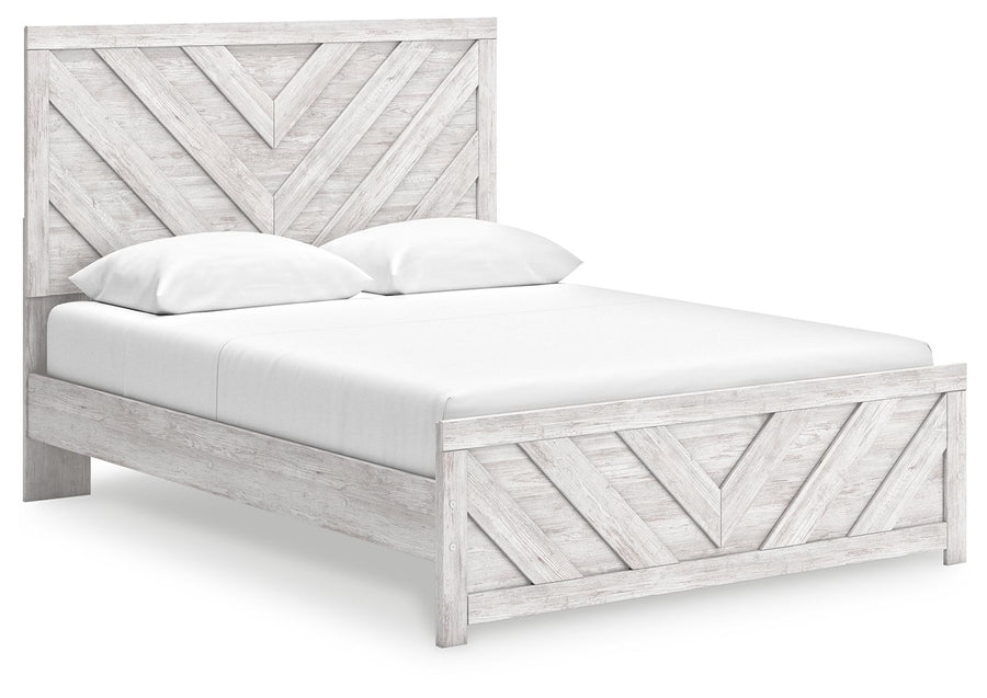 Cayboni - Queen Panel Bed - Whitewash by Ashley Furniture product image
