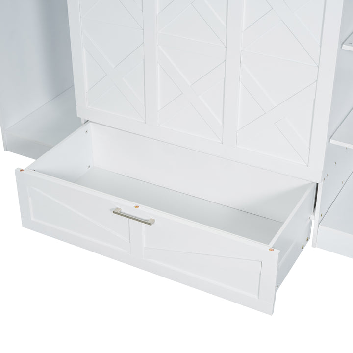 2twin-size-murphy-bed-with-bedside-shelves-and-wardrobe-white