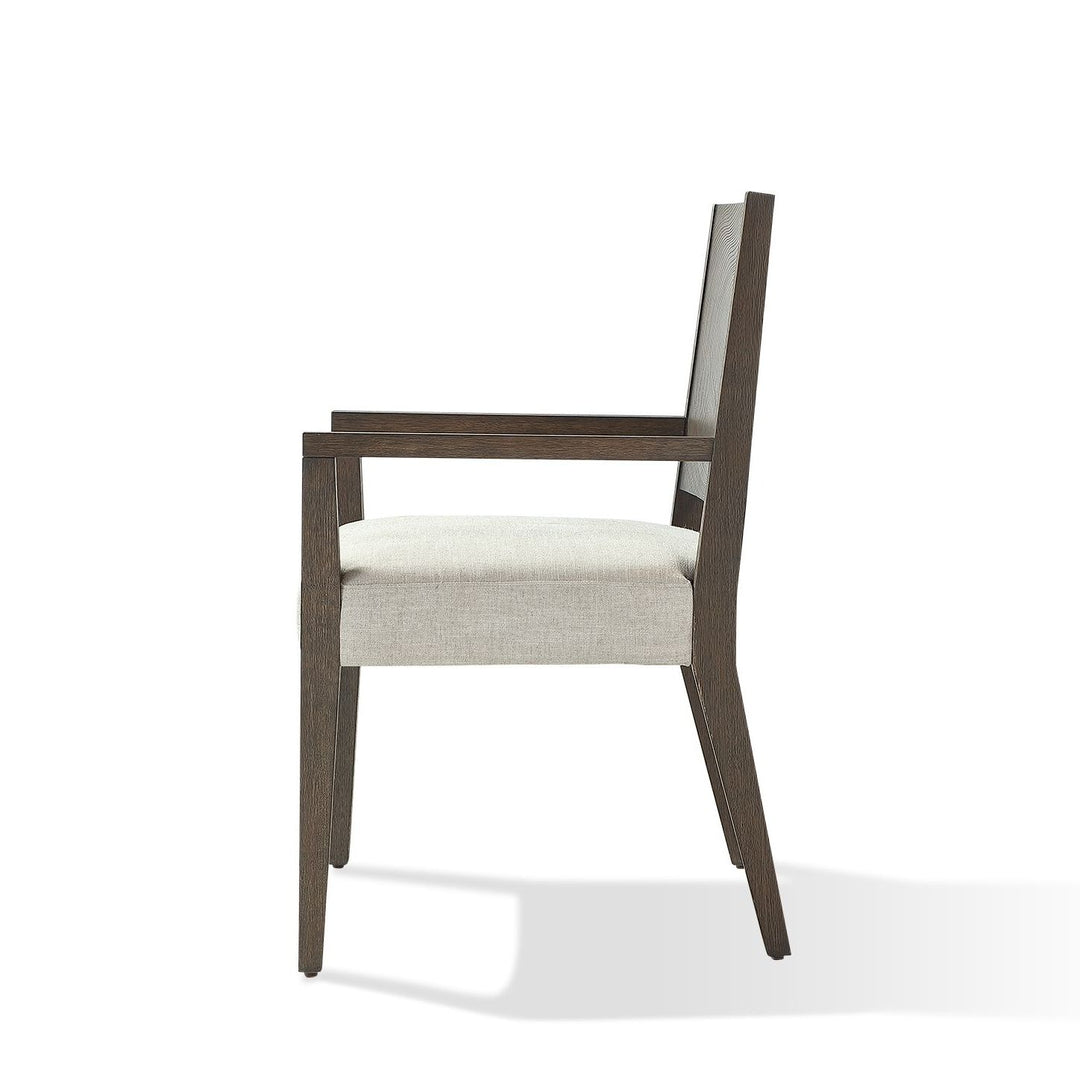 Modus Furniture Fqbm64 Oakland Wood Arm Chair In Brunette