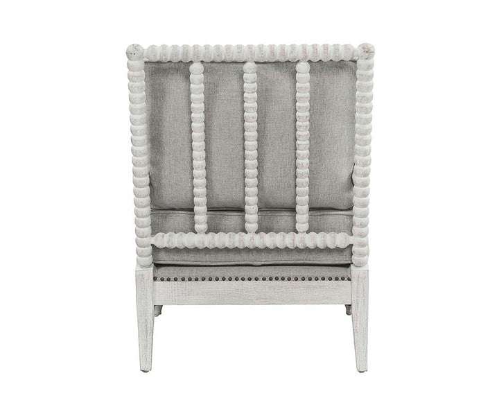 Saraid - Accent Chair - Gray Linen & Light Oak