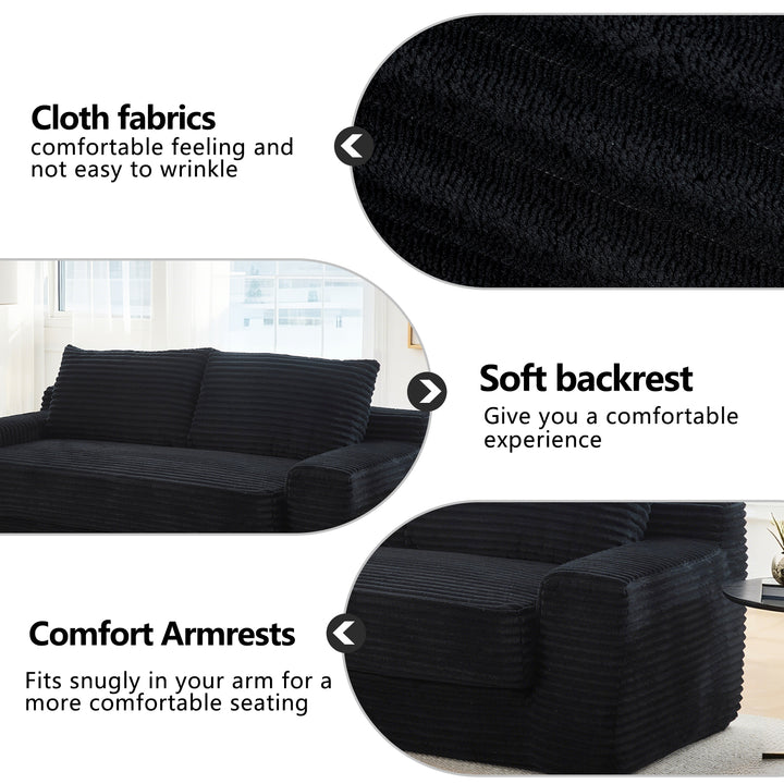 convertible-sofa-sleeper-with-memory-foam-steel-frame-corduroy-fabric