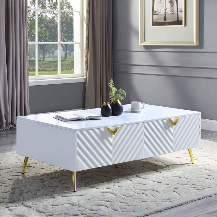 Gaines - Coffee Table - White High Gloss