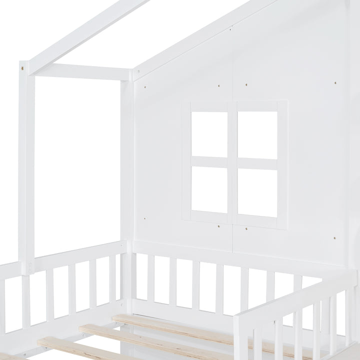 twin-size-house-bed-two-drawers-sofa-and-storage-shelf-white
