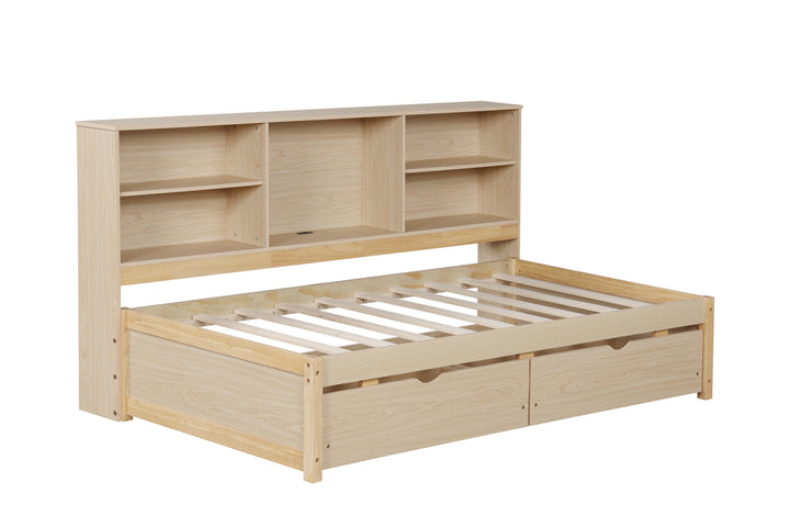 twin-size-bed-frame-with-side-bookshelves-two-drawers-and-built-in-usb-port-natural-color