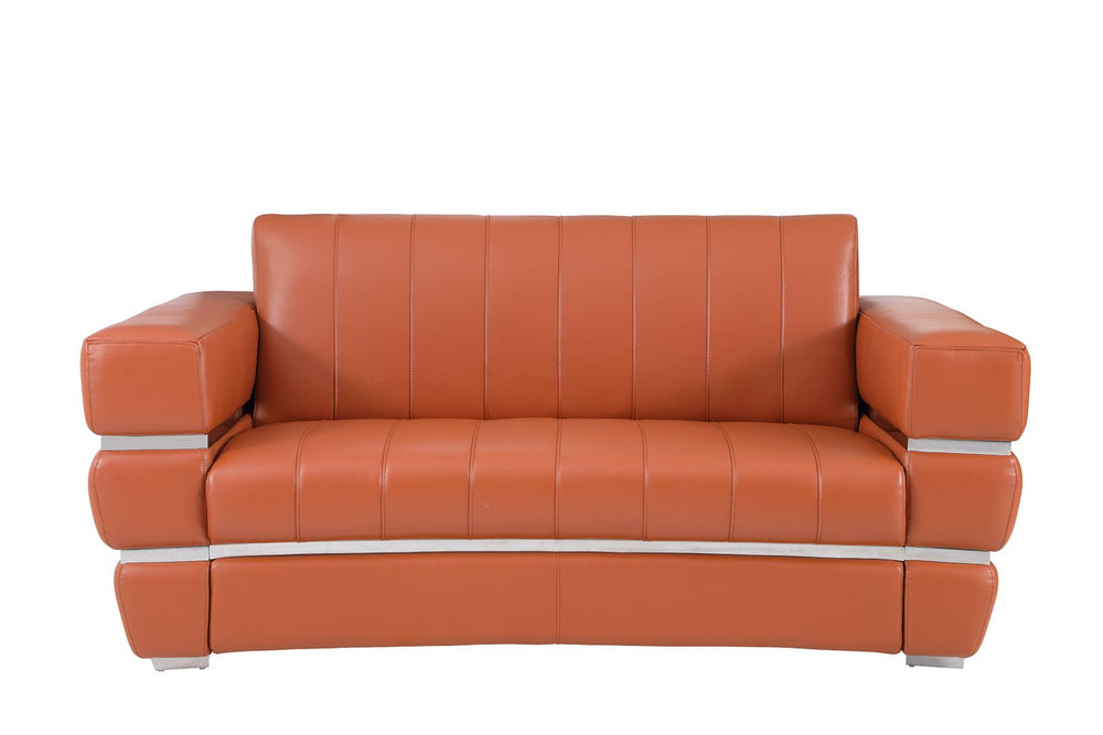DivanItalia 904 2-Piece Sofa Set in Top-Grain Italian Leather - Camel