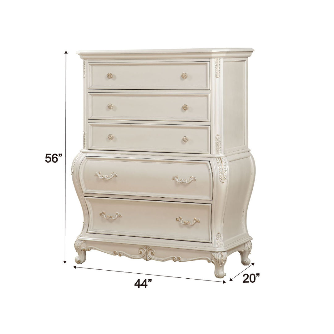 Chantelle - Chest - Pearl White Finish