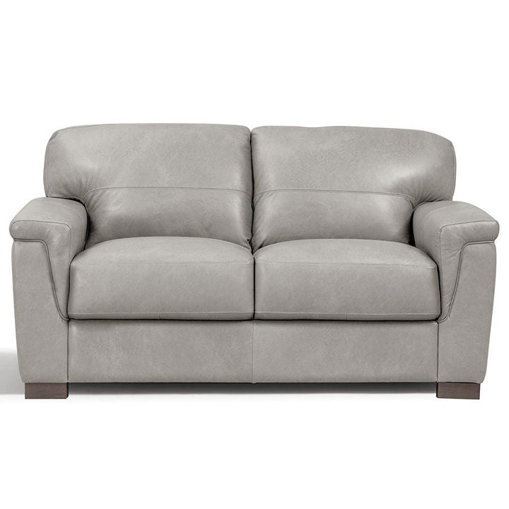 Cornelia - Loveseat - Pearl Gray Leather