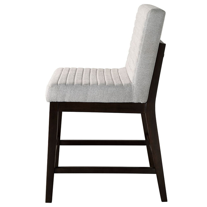 Edwyn - Counter Height Chair Set of 2) - Gray Linen & Espresso