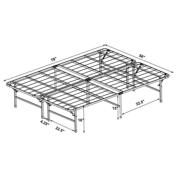Mabel - Metal Queen Mattress Support Platform Bed - Black