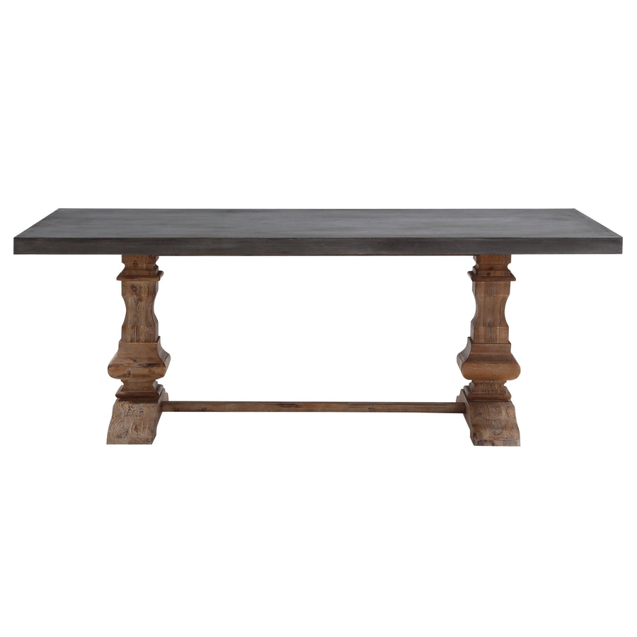 Modus Furniture 9Ks861T Thurston Concrete And Solid Wood Rectangular Dining Table