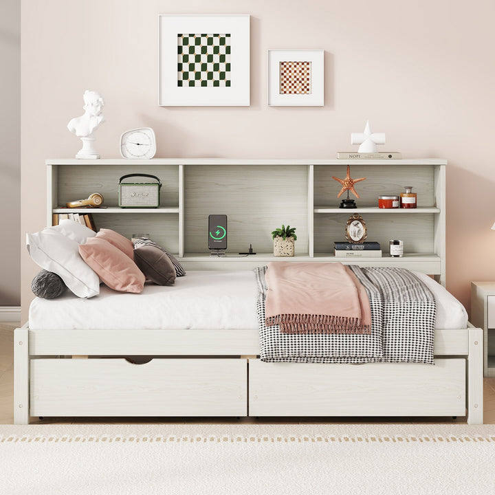 twin-size-bed-frame-with-side-bookshelves-two-drawers-and-built-in-usb-port-creamy-white-color