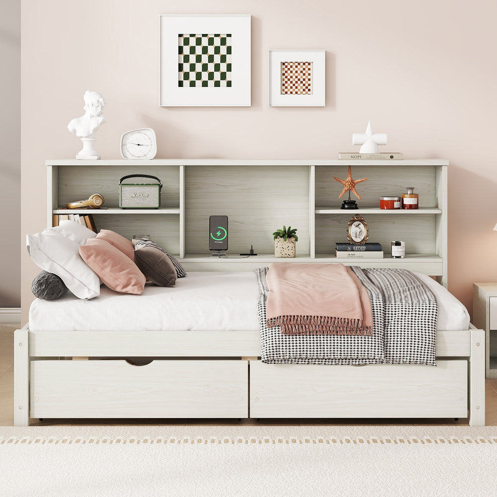 twin-size-bed-frame-with-side-bookshelves-two-drawers-and-built-in-usb-port-creamy-white-color