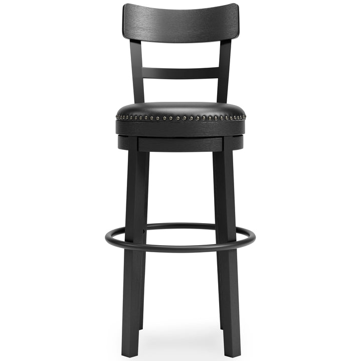 Valebeck - Tall UPH Swivel Barstool - Black