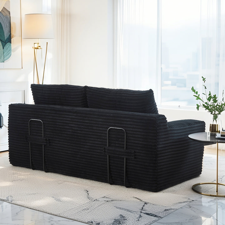 convertible-sofa-sleeper-with-memory-foam-steel-frame-corduroy-fabric