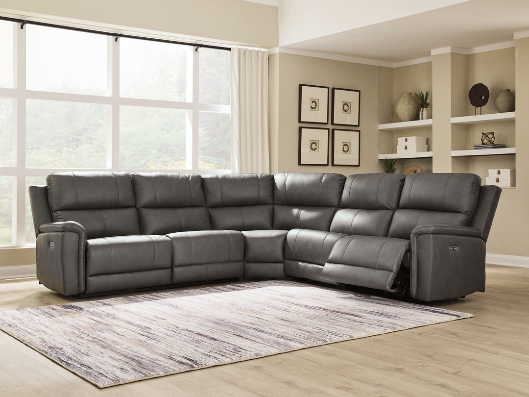 Bleckley - 5-Piece Power Reclining Sectional With RAF And LAF Recliners - Anchor by Ashley Furniture product image