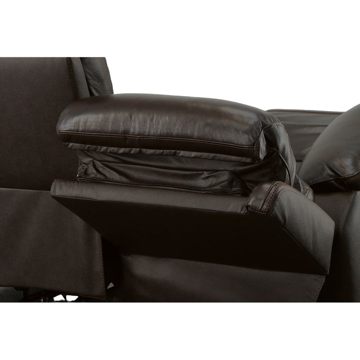 Jackson Power Reclining Loveseat With Power Headrests Dark Brown