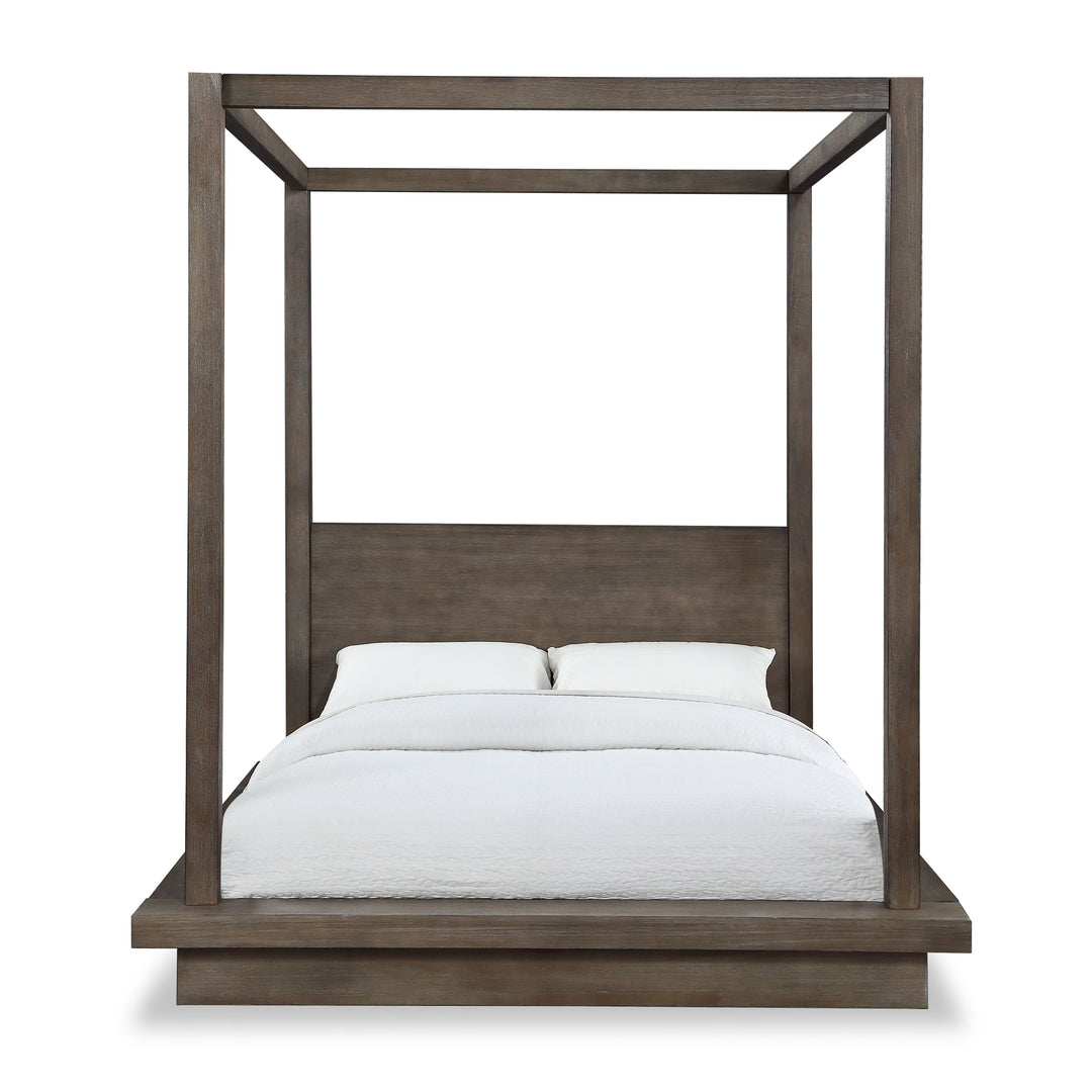 Modus Furniture 8D64F4 Melbourne Wood Canopy Bed In Dark Pine
