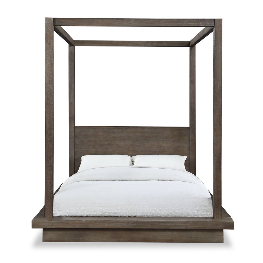 Modus Furniture 8D64F4 Melbourne Wood Canopy Bed In Dark Pine