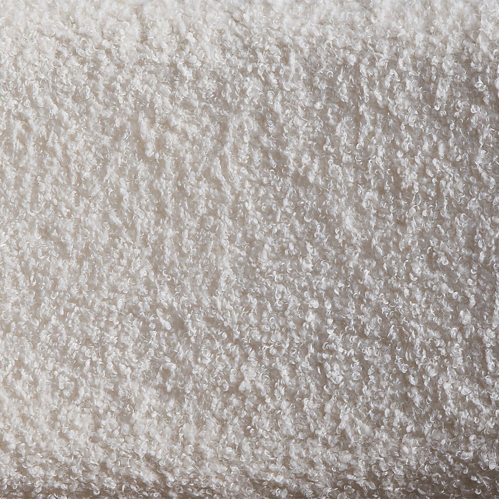 Casson - Side Chair Set of 2) - White Boucle & Walnut