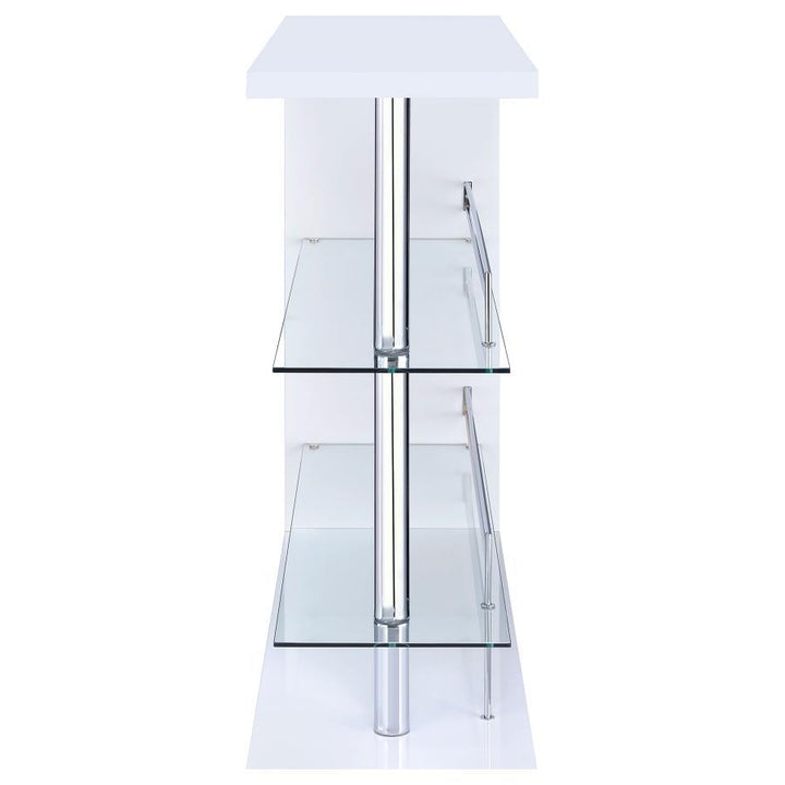 Prescott - Rectangular Home Bar Table - White High Gloss
