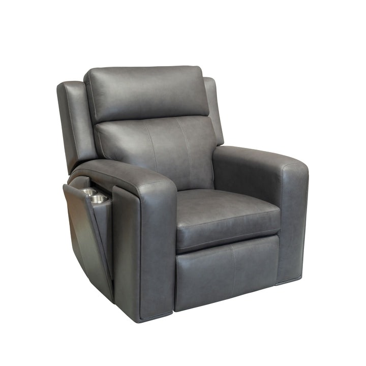 Wyatt Leather Power Recliner with Power Headrest &amp; Lumbar