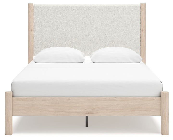 Cadmori - Queen Upholstered Panel Bed - Two-tone by Ashley Furniture product image