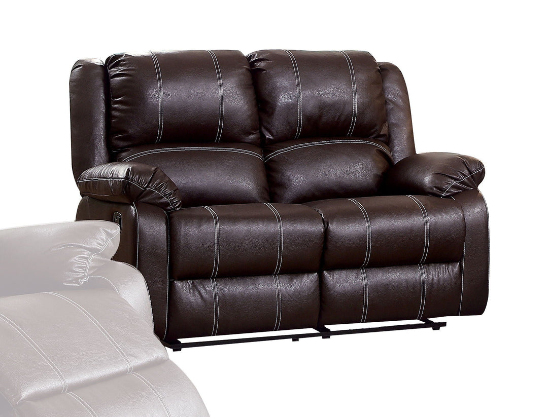 Zuriel - Synthetic Leather Recliner Loveseat - Brown