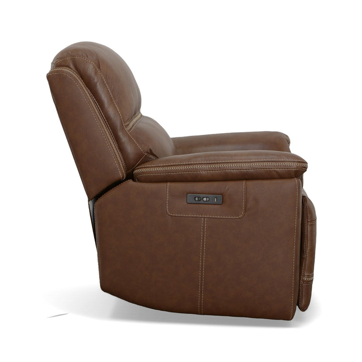 Jackson Leather Power Recliner with Power Headrest in Whiskey