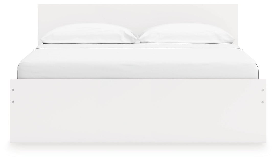 Onita - King Panel Platform Bed With Storage - White by Ashley Furniture product image