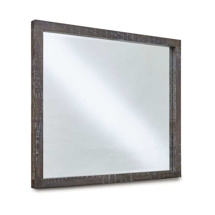 Modus Furniture 8Tr983 Townsend Solid Wood Beveled Glass Mirror In Gunmetal