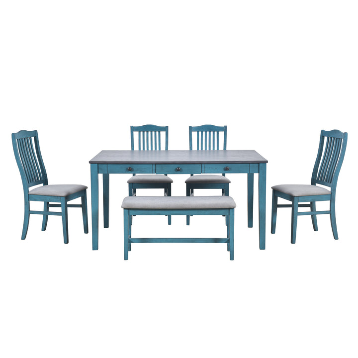 compact-6-piece-dining-set-with-4-chairs-bench-storage-drawer-walnut-buttermilk